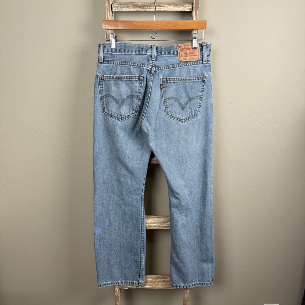 Vintage 2010 Levi 505 Zip Fly Relax‎ Fit Blue Denim Jeans 31x27.5 - Picture 3 of 8